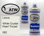 Preview: Lexus, White Crystal Pearl Tricoat, 062: 400ml Sprühdose + 400ml Klarlack - Set, von ATW Autoteile West.